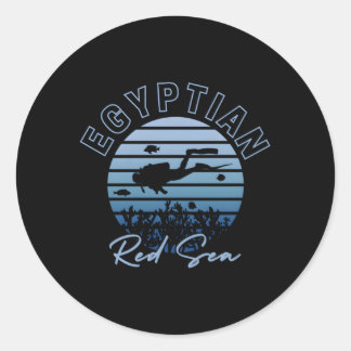 Egypt Scuba Diving In The Red Sea Classic Round Sticker