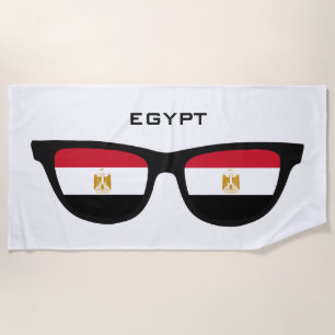 EGYPT Shades custom text beach towel