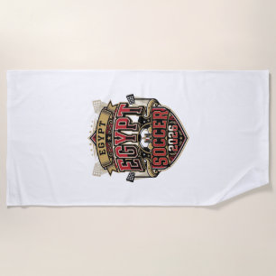 Egypt Soccer 2026 Soccer Bold Country Typography G Beach Towel