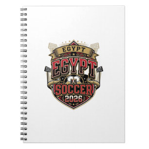Egypt Soccer 2026 Soccer Bold Country Typography G Notebook