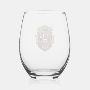Egypt Soccer 2026 Soccer Bold Country Typography G Stemless Wine Glass