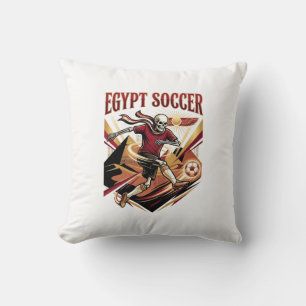 Egypt Soccer Skeleton Striker Nations Premium Spor Cushion