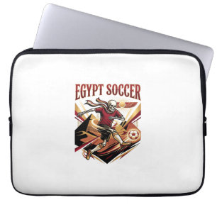 Egypt Soccer Skeleton Striker Nations Premium Spor Laptop Sleeve