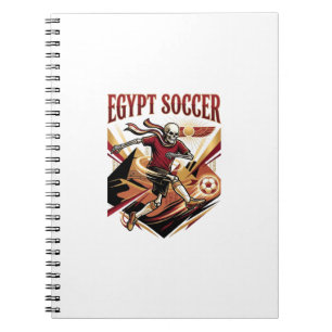Egypt Soccer Skeleton Striker Nations Premium Spor Notebook