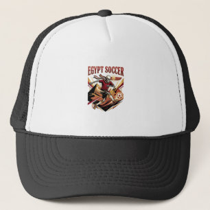 Egypt Soccer Skeleton Striker Nations Premium Spor Trucker Hat