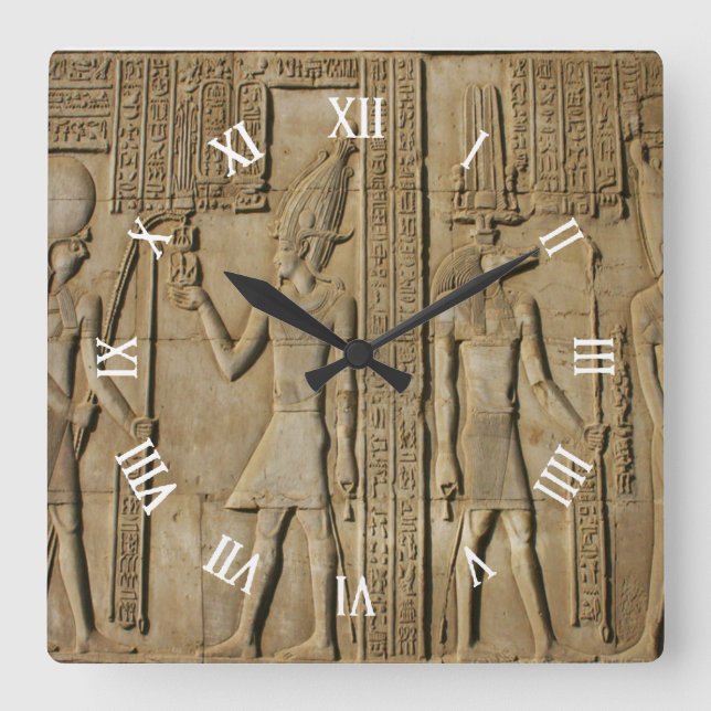 Egypt Square Wall Clock (Front)