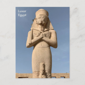 Egypt, Statue of Ramses II in Karnak Temple, Luxor Postcard
