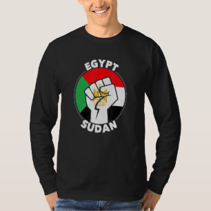 Egypt Sudan Proud Egyptian Sudanese Countries Flag T-Shirt