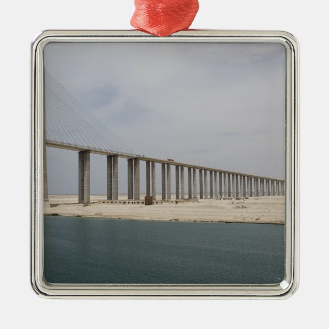 Egypt, Suez Canal. Bridge of Peace aka Peace Metal Tree Decoration (Front)