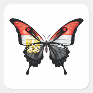 Egypt Swallowtail Butterfly Flag Sticker