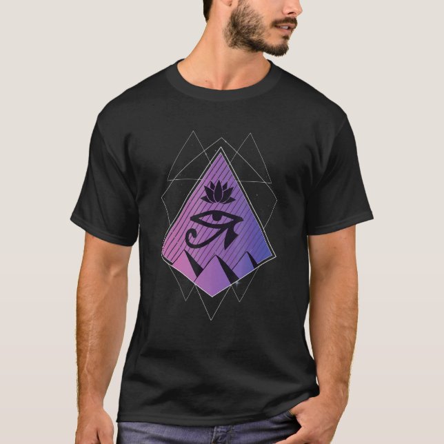 Egypt Symbols Pyramids Ancient T-Shirt (Front)