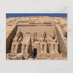 Egypt, The Great Temple of Ramses II, Abu Simbel Postcard