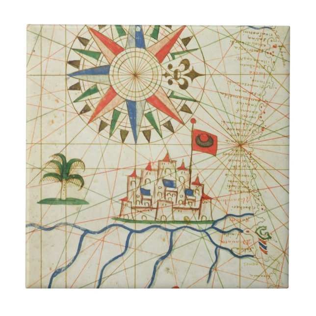 Egypt, the River Nile and Cairo Tile (Front)