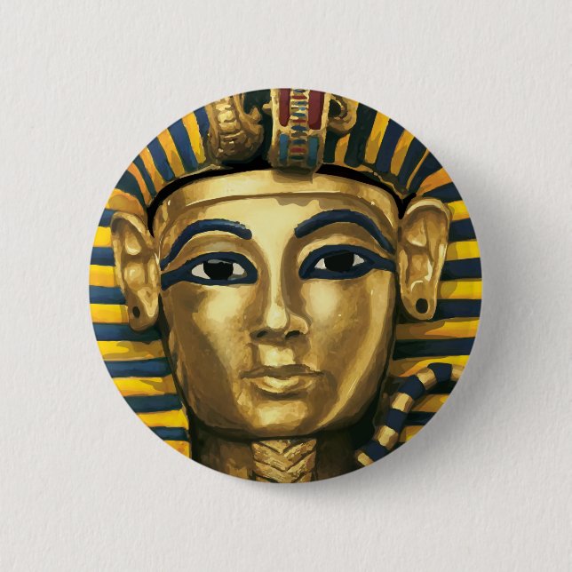 Egypt -Tutankhamun 6 Cm Round Badge (Front)