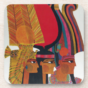Egypt Vintage Air Travel Ancient Culture Tourism Coaster