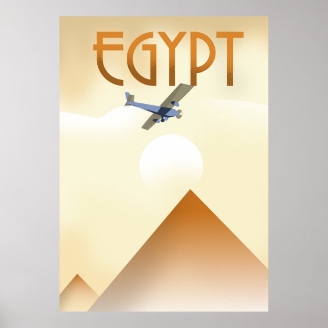 Egypt Vintage style flight poster (Front)