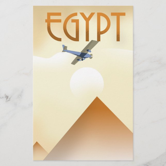 Egypt Vintage style flight poster Stationery (Front)