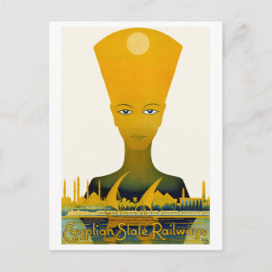 Egypt Vintage Travel Poster Restored Postcard