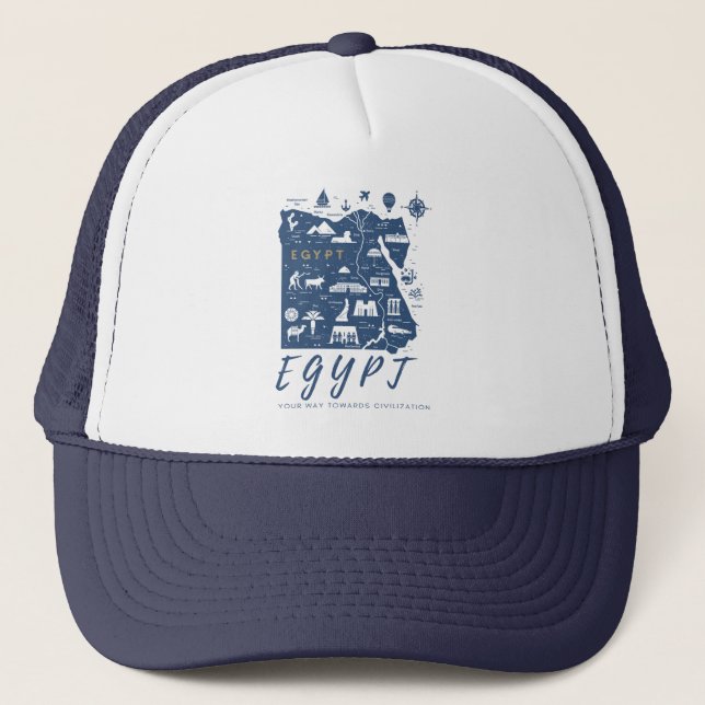 Egypt your way towards civilisation  trucker hat (Front)