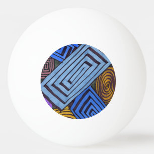 "Egyptain Coils" Abstract Ping Pong Ball