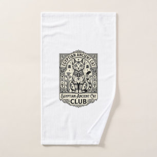 Egyptian Ancient Cat Funny Cat Graphic - Egyptian  Hand Towel
