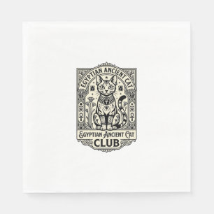 Egyptian Ancient Cat Funny Cat Graphic - Egyptian Napkin