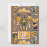 Egyptian Ancient Hieroglyphic Pattern Symbol