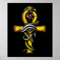 Egyptian Ankh Eye Of Horus Ancient Serpent Symbol