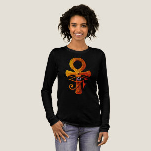 Egyptian Ankh Eye of Horus Ancient Symbol Protect Tri-Blend Shirt