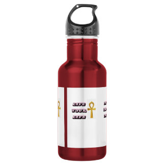 Egyptian Ankh Life Quote - Golden Key of Life - Li 532 Ml Water Bottle