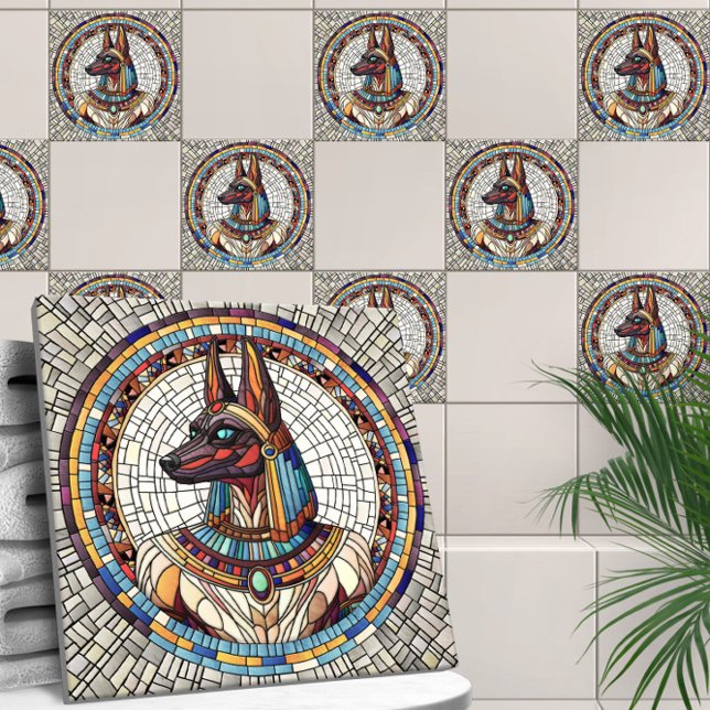 Egyptian Anubis -Mosaic Art Tile (Creator Uploaded)