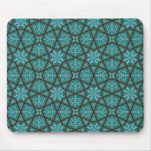 Egyptian Arabic geometric in vintage blue and grey