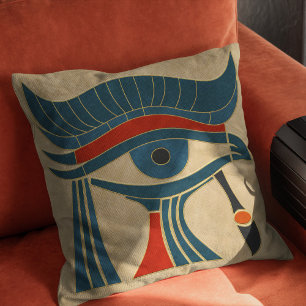 Egyptian Art Deco Eye Of Horus Cushion