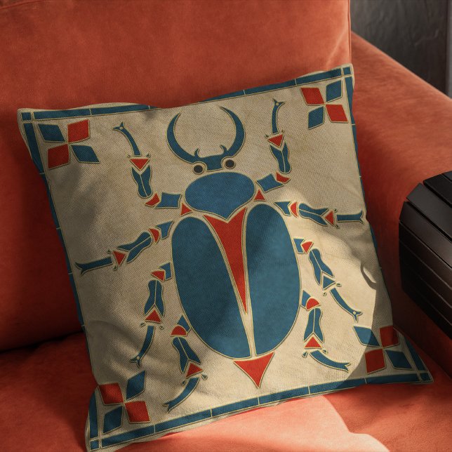 Egyptian Art Deco Scarab Beetle Cushion (Creator Uploaded)