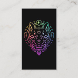 Egyptian Bastet Cat Horus Scarab Egypt Symbol Business Card