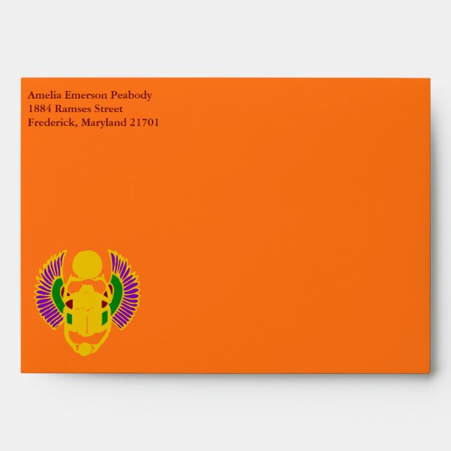 Egyptian Birthday Party Invitation Envelope (Front)