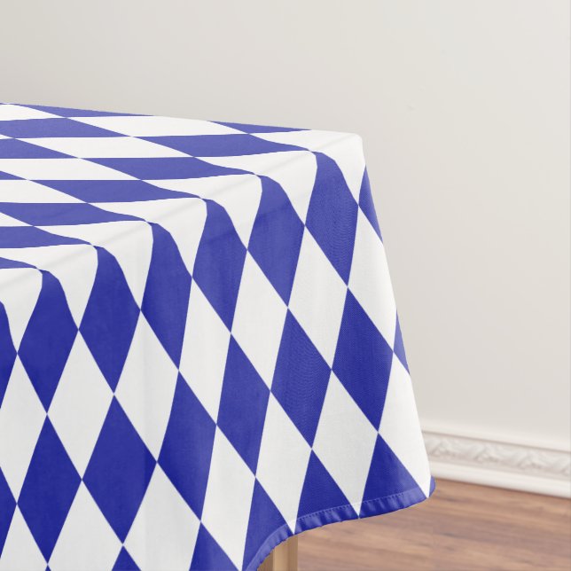 Egyptian Blue Harlequin Tablecloth (In Situ)