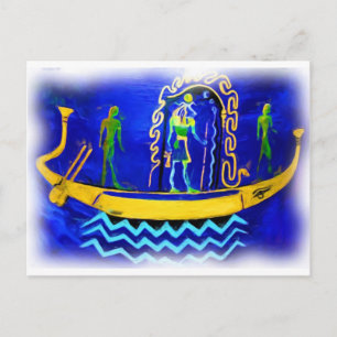 Egyptian Boat/ Barge (in oil 2) Postcard