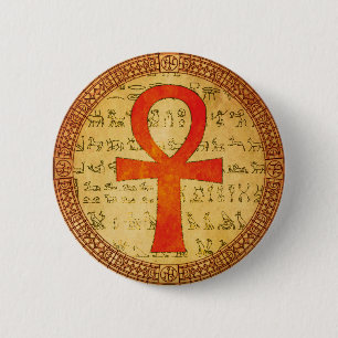 Egyptian Button - Ankh Cross