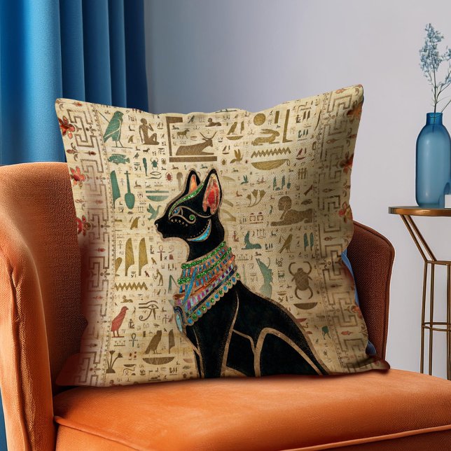 Egyptian Cat - Bastet on papyrus Cushion (Creator Uploaded)