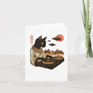 Egyptian Cat Dj Ufo Art Print Tank Top_1  Card