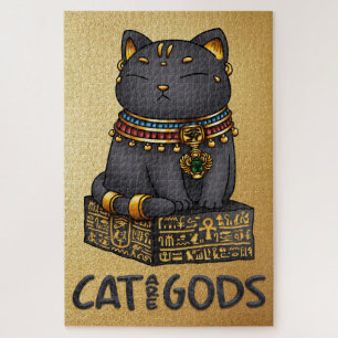 Egyptian Cat God Bastet Cat are Gods Jigsaw Puzzle
