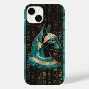 Egyptian Cat Goddess Bastet -Mosaic Art Case-Mate iPhone 14 Case