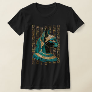 Egyptian Cat Goddess Bastet -Mosaic Art T-Shirt