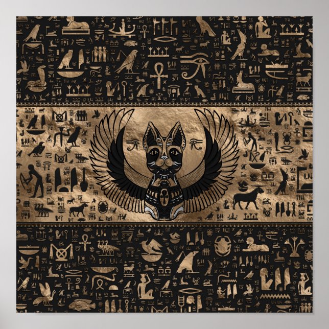 Egyptian Cat Goddess Bastet Poster (Front)