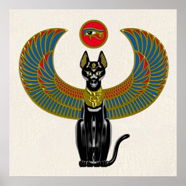 Egyptian Cat Goddess Poster (Front)