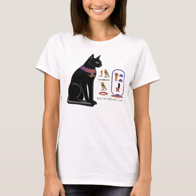Egyptian Cat Hieroglyphic T-shirt (Front)