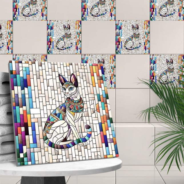Egyptian Cat -Mosaic Art Tile (Creator Uploaded)