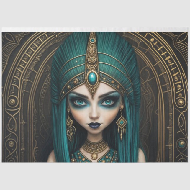 Egyptian Cleopatra Decoupage Paper  (Front)