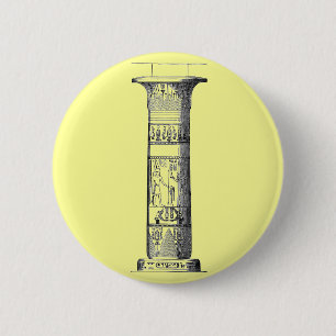 Egyptian Column 6 Cm Round Badge